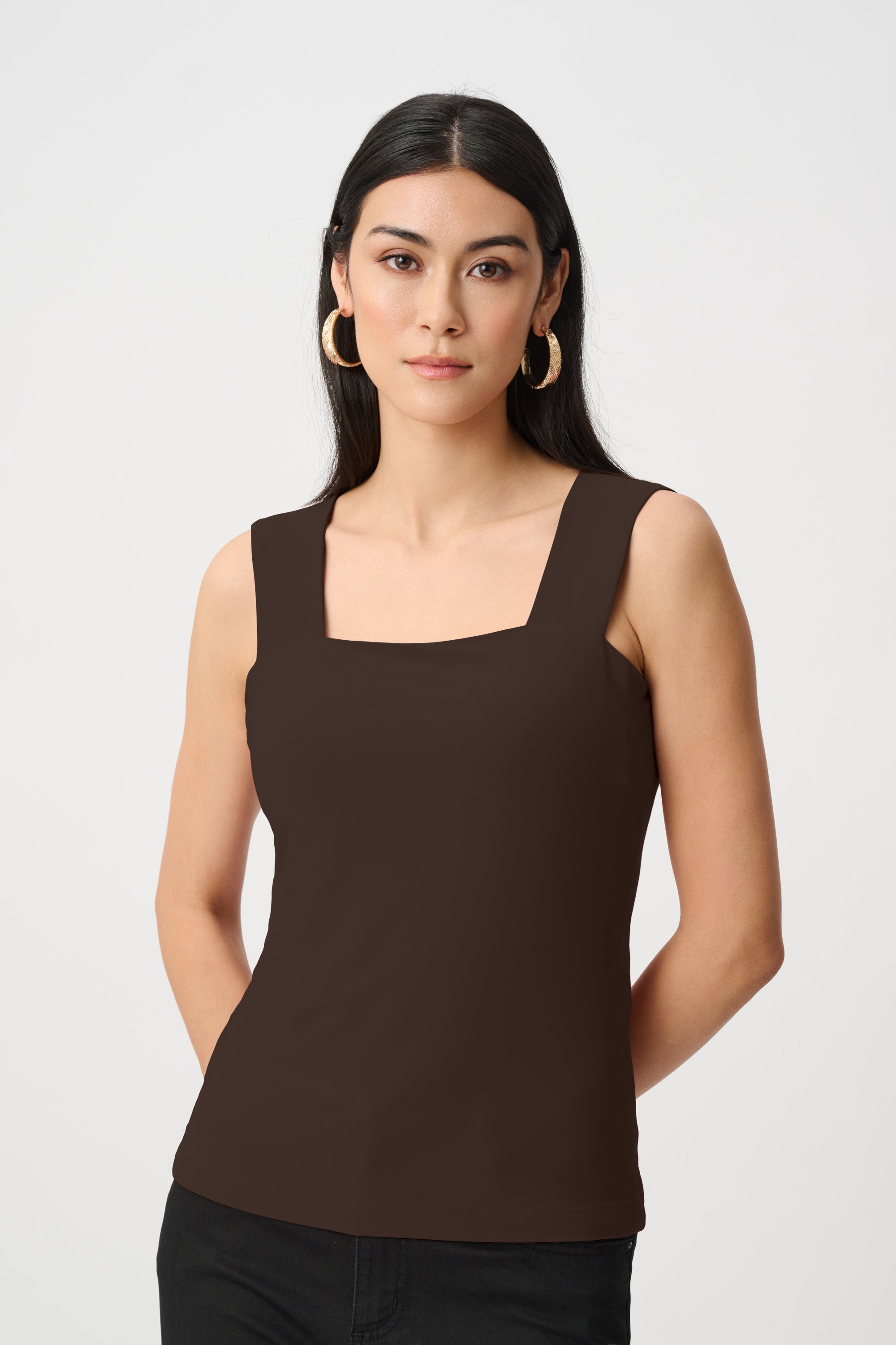 Joseph Ribkoff Mocha Classic Square Neck Cami Style 143132 – Luxetire