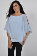 Frank Lyman Powder Blue Blouse Style 185420