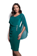 Frank Lyman Chiffon Cape Dress Style 209228