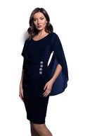 Frank Lyman Chiffon Cape Dress Style 209228