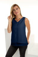 Frank Lyman Sleeveless Layered Tank Top Style 214326