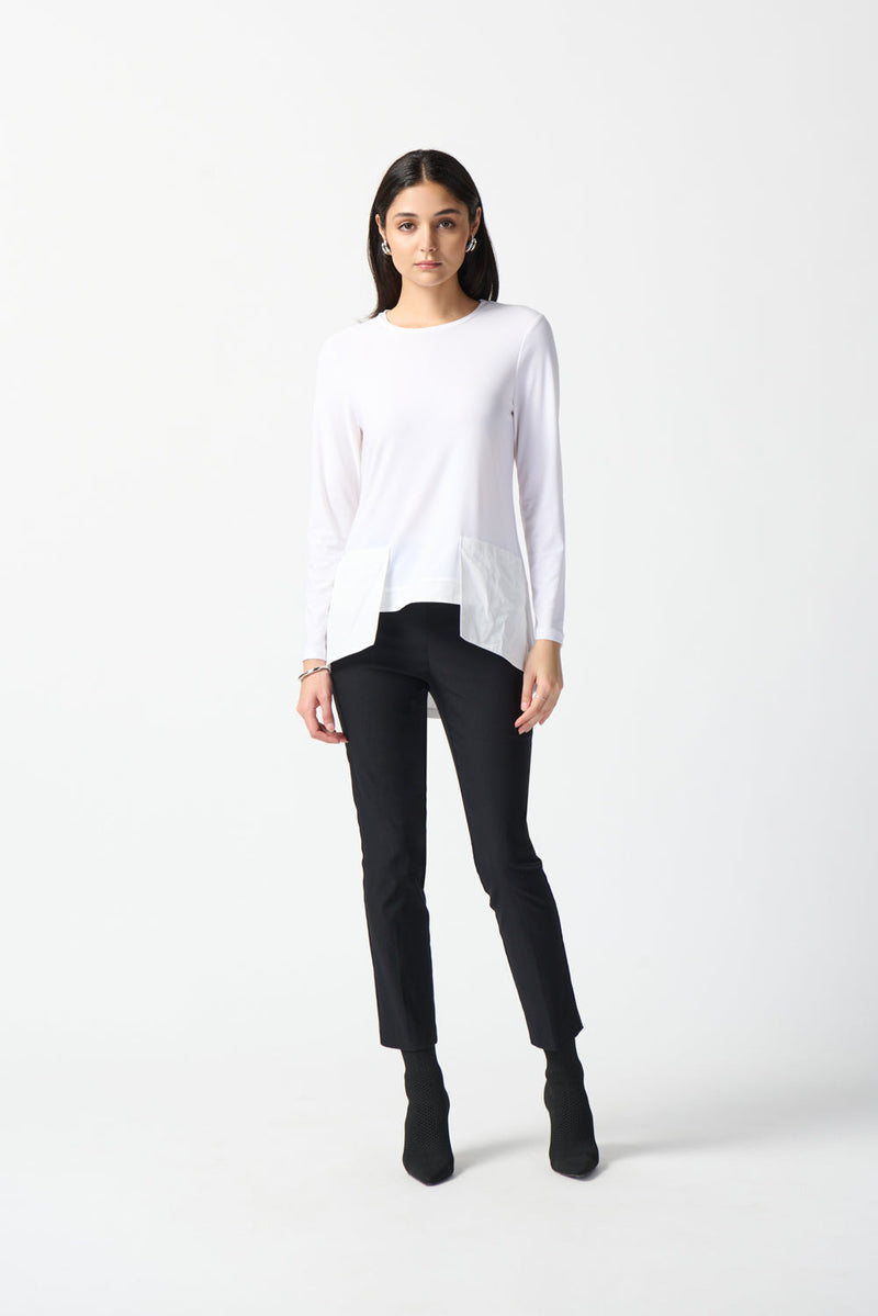 Joseph Ribkoff Vanilla Silky Knit High Low Top Style 234138 Luxetire