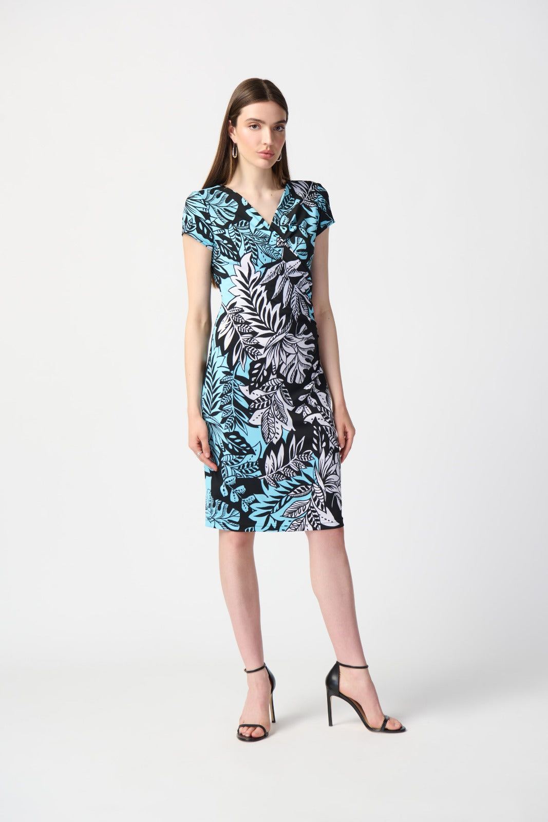 Joseph Ribkoff Tropical Printed Chiffon Maxi Dress 221165 178