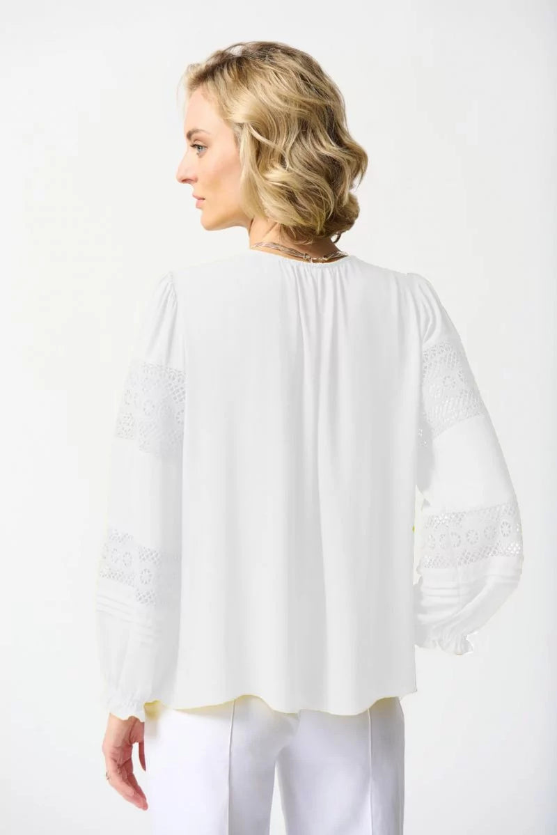 Joseph Ribkoff - GEORGETTE GEOMETRIC PRINT BOXY TOP