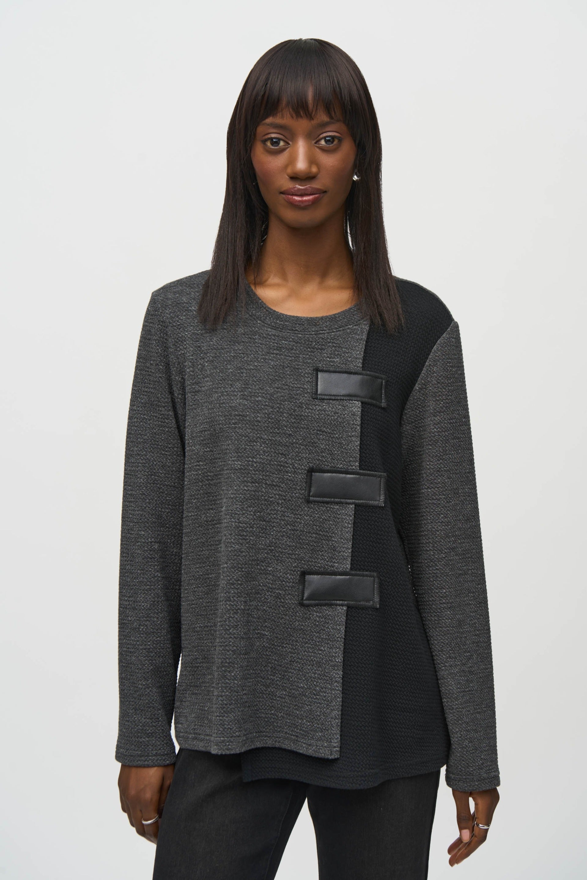 Joseph Ribkoff Grey/Gold Tunic Style 161066X