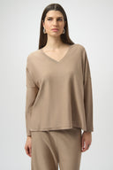 Joseph Ribkoff Sequined Sweater Knit Boxy Top Style 244921