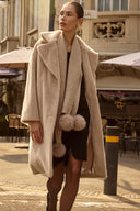 Joseph Ribkoff Faux Fur Straight Coat Style 243902F25