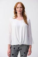 Joseph Ribkoff Georgette High-Low Boxy Top Style 251062