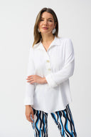 Joseph Ribkoff Straight Top With Button Detail Style 251079
