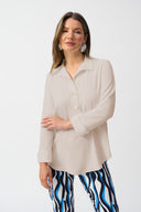 Joseph Ribkoff Straight Top With Button Detail Style 251079