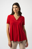 Joseph Ribkoff Flared Short Sleeve V-Neck Top Style 251125