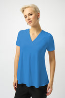 Joseph Ribkoff Flared Short Sleeve V-Neck Top Style 251125