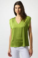 Joseph Ribkoff Citrus Hammered Satin Straight Top Style 251130