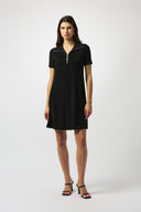 Joseph Ribkoff Zipped Collar Trapeze Dress Style 251145