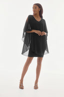 Joseph Ribkoff Chiffon and Silky Knit Layered Dress Style 251746