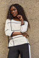 Joseph Ribkoff Plaid Pullover Style 251918