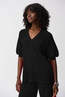 Joseph Ribkoff Sweater Knit Pullover With Pointelle Detail Style 251925