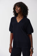 Joseph Ribkoff Sweater Knit Pullover With Pointelle Detail Style 251925