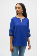 Joseph Ribkoff Georgette Straight Tunic Top Style 252077