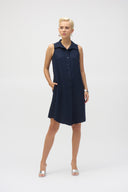 Joseph Ribkoff Midnight Blue Novelty Straight Shirt Dress Style 252173.