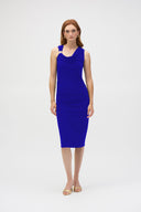 Joseph Ribkoff Sheath Dress With Draped Neckline Style 252188
