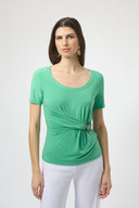 Joseph Ribkoff Fitted Top With Buckle Detail Style 252230