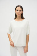 Joseph Ribkoff Sweater Knit Elbow Sleeve Pullover Style 252906