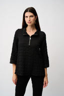 Joseph Ribkoff Bubble Jacquard A-Line Top Style 253070