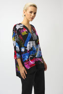Joseph Ribkoff Silky Knit Printed Boxy Tunic Style 253113