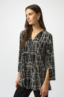 Joseph Ribkoff Abstract Print Fit And Flare Tunic Style 253224