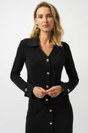 Joseph Ribkoff Moss Crepe Fitted Top Style 253258