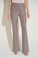 Joseph Ribkoff Taupe Novelty Knit Flared Pull-On Pants Style 253722.