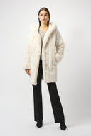 Joseph Ribkoff Faux Fur Reversible Hooded Coat Style 253926