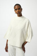 Joseph Ribkoff Textured Sweater Knit Mock Neck Pullover Style 253943