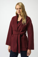 Joseph Ribkoff Belted Coat With Shawl Collar Style 253952