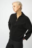 Joseph Ribkoff Boxy Pullover With Zipped Collar Style 253963