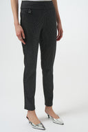Joseph Ribkoff Foiled Heavy Knit Slim Fit Pants Style 254143