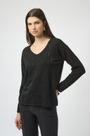 Joseph Ribkoff Pullover with Iron-On Detail Style 254966