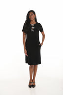 Frank Lyman Black Knee-length Shift Dress Style 259037
