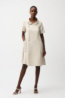 Joseph Ribkoff Geometric Textured Jacquard A-Line Dress Style 261027
