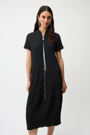 Joseph Ribkoff Textured Cocoon Dress With Front Zipper Style 261064