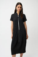 Joseph Ribkoff Textured Cocoon Dress With Front Zipper Style 261064
