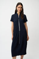 Joseph Ribkoff Textured Cocoon Dress With Front Zipper Style 261064