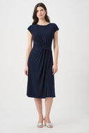 Joseph Ribkoff Silky Knit A Line Dress With Wrap Skirt Style 261146