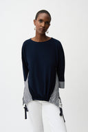 Joseph Ribkoff Stripe Top With High Low Hem Style 261193