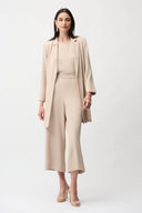 Joseph Ribkoff Woven Twill Longline Blazer With Notched Collar Style 261216.