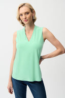 Joseph Ribkoff Sleeveless Trapeze Top With V-neckline Style 261229