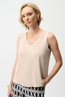 Joseph Ribkoff Sleeveless Straight Top With V-neckline Style 261248