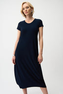 Joseph Ribkoff Silky Knit Cocoon Dress With Scoop Neckline Style 261259.
