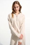 Joseph Ribkoff Sweatshirt With High Collar and Front Zipper Style 261610